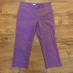 Laundry Shelli Segal Red Blue Cropped Capris 8